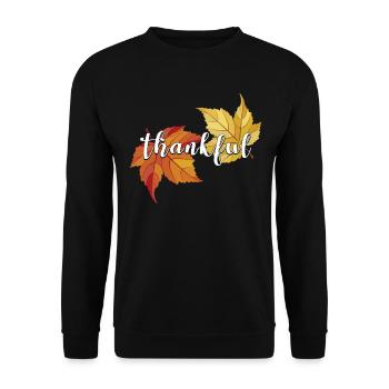 Golden autumn. Beautiful season. Colorful foliage - Unisex Sweatshirt - black - Front - Alina (178cm) & Michal (187cm)
