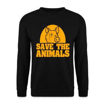 Animal bien-être animal animal cochon animal - Sweat-shirt Unisexe - noir - Devant - Alina (178cm) & Michal (187cm)