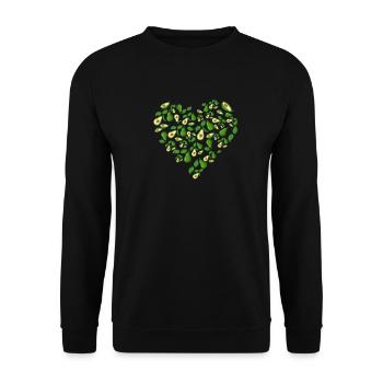 I love avocado - Unisex Sweatshirt - black - Front - Alina (178cm) & Michal (187cm)