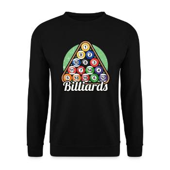 Billard billard billard billard billard billard - Sweat-shirt Unisexe - noir - Devant - Alina (178cm) & Michal (187cm)