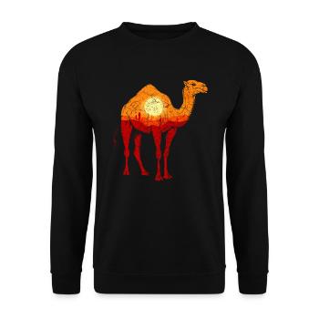 Desert Camel Sahara Arabia Savannah Orient Vintage - Sweat-shirt Unisexe - noir - Devant - Alina (178cm) & Michal (187cm)