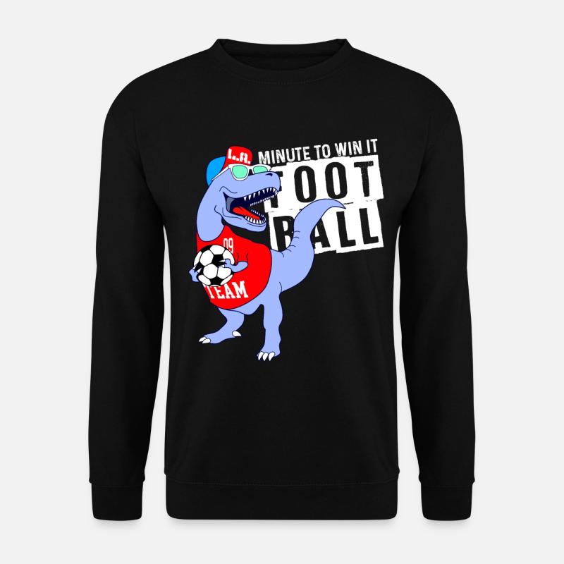 Fußball T-Rex Dinosaurier - Unisex Pullover - Schwarz