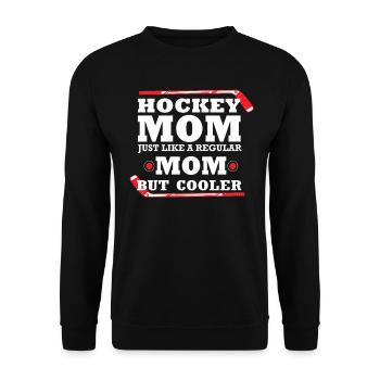 Eishockey Eishockeyspieler Hockey Wintersport Mutt - Unisex Pullover - Schwarz - Vorne - Alina (178cm) & Michal (187cm)