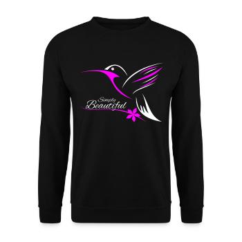 ich liebe libelle - Unisex Pullover - Schwarz - Vorne - Alina (178cm) & Michal (187cm)