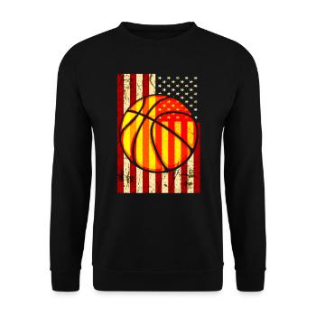 Basketball Basketballer Basketball Team USA - Unisex Sweatshirt - black - Front - Alina (178cm) & Michal (187cm)