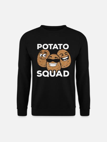 Kartoffel Potato Squad Lustig Geschenk - Unisex Pullover - Schwarz