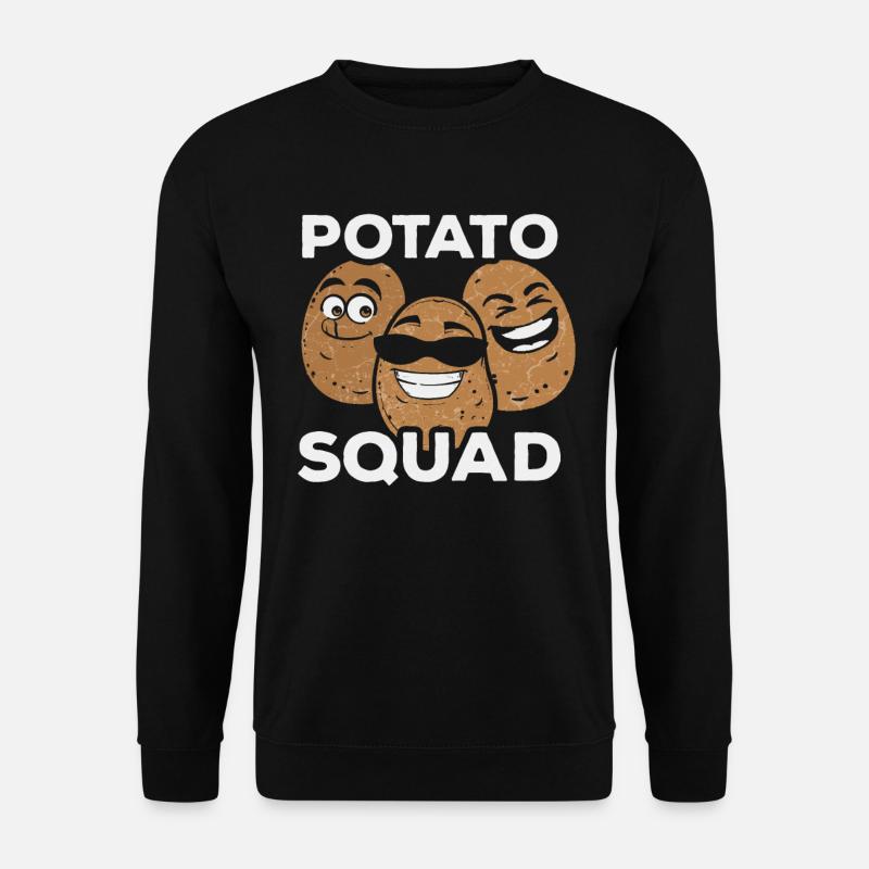 Kartoffel Potato Squad Lustig Geschenk - Unisex Pullover - Schwarz