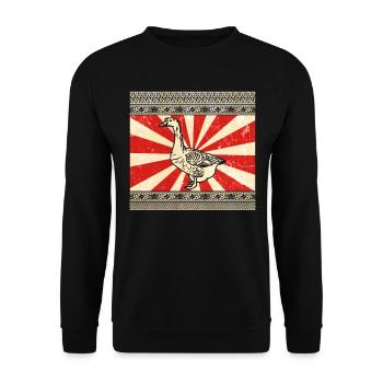 Gans - Unisex Pullover - Schwarz - Vorne - Alina (178cm) & Michal (187cm)