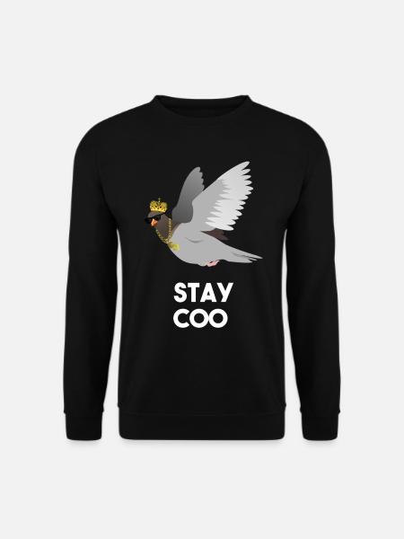 Cool Funny Pigeon Stay Lunettes de soleil Coo Crown Gold - Sweat-shirt Unisexe - noir