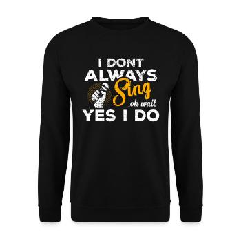 Karaoke - Unisex Sweatshirt - black - Front - Alina (178cm) & Michal (187cm)