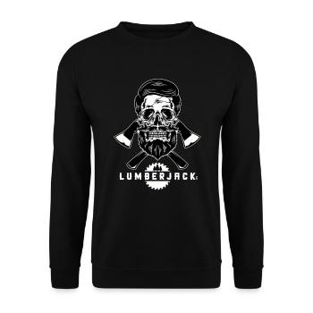Lumberjack - Unisex Sweatshirt - black - Front - Alina (178cm) & Michal (187cm)