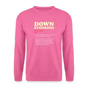 Down Syndrom Definition - Unisex Pullover - Pink - Vorne