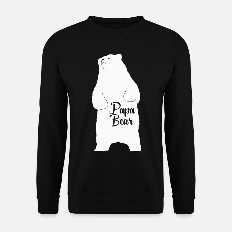 Dad bear father polar bear gift - Unisex Sweatshirt - black