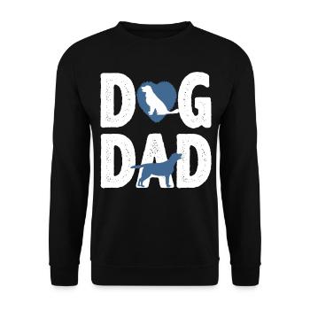Chien papa chien papa cadeau - Sweat-shirt Unisexe - noir - Devant - Alina (178cm) & Michal (187cm)