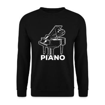 Piano Klavier Musikinstrument - Unisex Pullover - Schwarz - Vorne - Alina (178cm) & Michal (187cm)