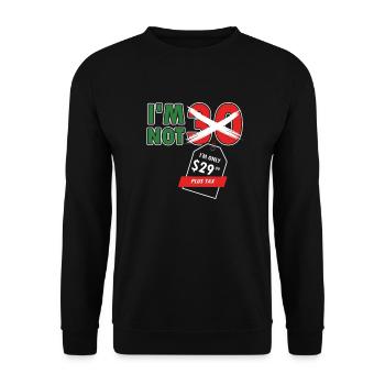 30 Birthday - Unisex Sweatshirt - black - Front - Alina (178cm) & Michal (187cm)