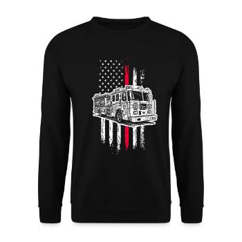 fire Department - Unisex Sweatshirt - black - Front - Alina (178cm) & Michal (187cm)