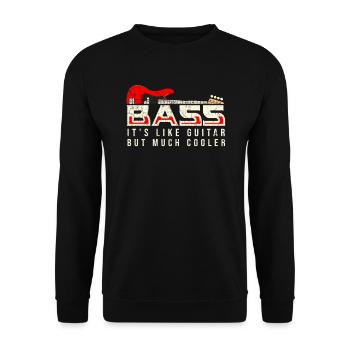 Musique de guitare bassiste - Sweat-shirt Unisexe - noir - Devant - Alina (178cm) & Michal (187cm)
