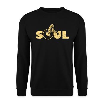 Soul Jazz Music Meghaphon - Sweat-shirt Unisexe - noir - Devant - Alina (178cm) & Michal (187cm)