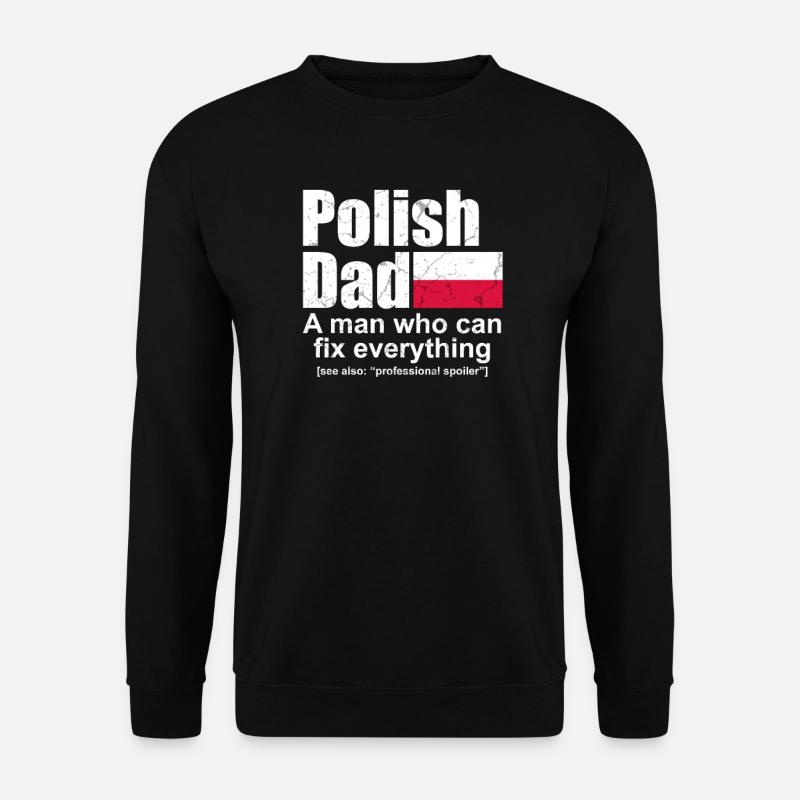 Polnischer Vater Polen Dad Polska Dad - Unisex Pullover - Schwarz