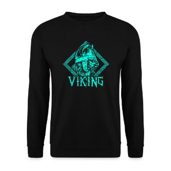 Viking warrior middle ages - Unisex Sweatshirt - black - Front - Alina (178cm) & Michal (187cm)