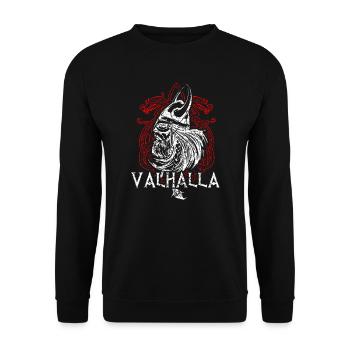 Viking warrior middle ages - Unisex Sweatshirt - black - Front - Alina (178cm) & Michal (187cm)