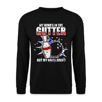 Bowling - Unisex Pullover - Schwarz - Vorne - Alina (178cm) & Michal (187cm)