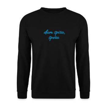 Dum spiro, spero - latin citation de chemise idée de cadeau - Sweat-shirt Unisexe - noir - Devant - Alina (178cm) & Michal (187cm)