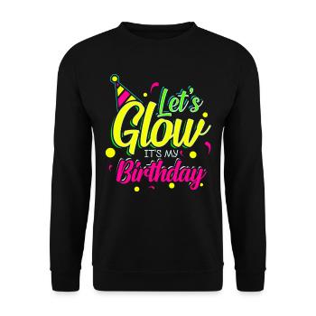 Birthday Colorful Rays Glow Colors Celebrate - Unisex Sweatshirt - black - Front - Alina (178cm) & Michal (187cm)