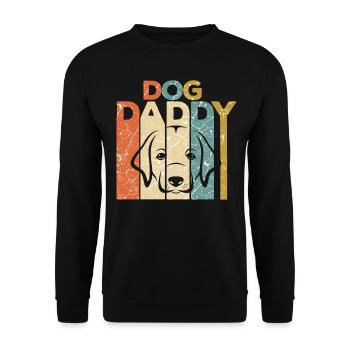 Papa chien chien papa chien - Sweat-shirt Unisexe - noir - Devant - Alina (178cm) & Michal (187cm)
