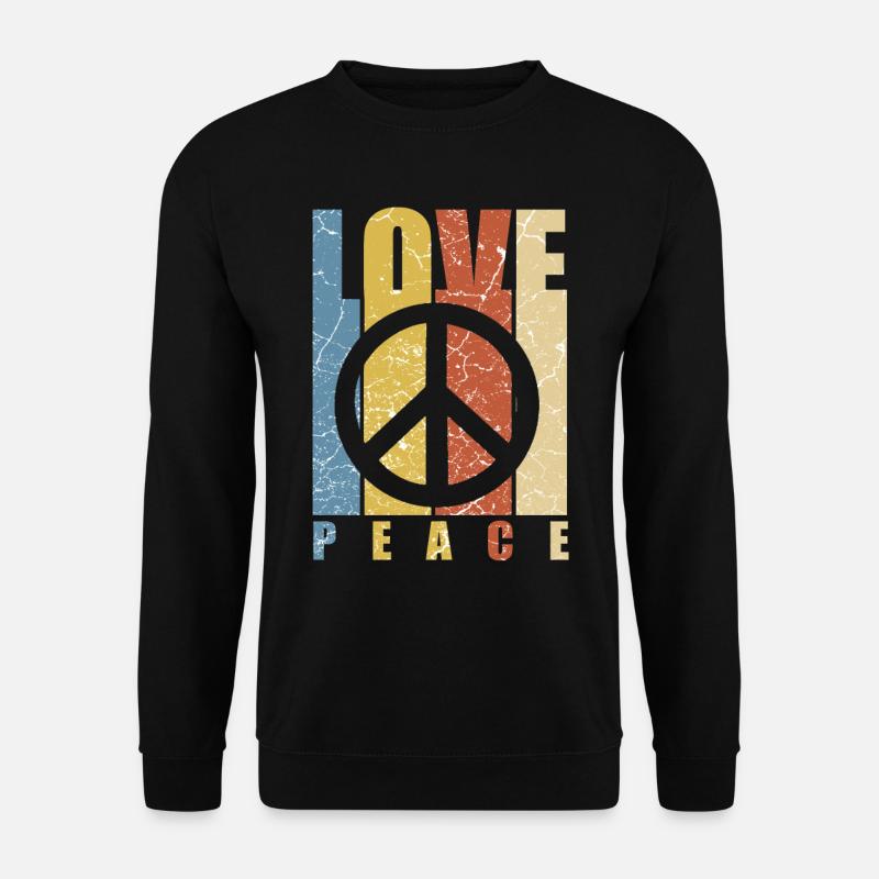 Peace sign Hippie tolerance peace - Unisex Sweatshirt - black