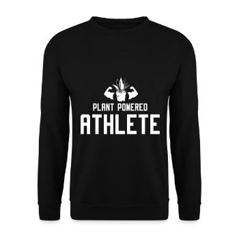 Athlète végétalien végétalien - Sweat-shirt Unisexe - noir - Devant - Alina (178cm) & Michal (187cm)