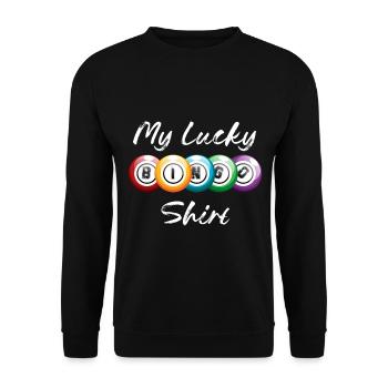 Bingo Game Gambler - Unisex Sweatshirt - black - Front - Alina (178cm) & Michal (187cm)