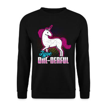 Diabète diabétique de type 1 licorne insuline - Sweat-shirt Unisexe - noir - Devant - Alina (178cm) & Michal (187cm)