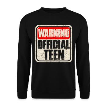 Teen Teeny Teens Teenager Pupertät - Unisex Pullover - Schwarz - Vorne - Alina (178cm) & Michal (187cm)