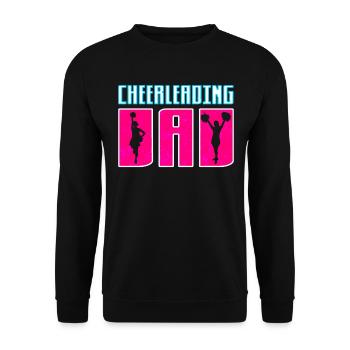 Cheerleader father cheerleading dad - Unisex Sweatshirt - black - Front - Alina (178cm) & Michal (187cm)