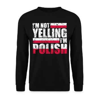 Polen Polish Poland Polin Heimatland Vaterland - Unisex Pullover - Schwarz - Vorne - Alina (178cm) & Michal (187cm)