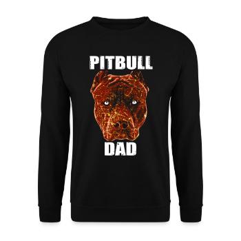 Pit bull father - Unisex Sweatshirt - black - Front - Alina (178cm) & Michal (187cm)