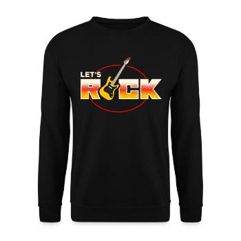 Rock n Roll T Shirt Concert Band Rock Music Retro - Sweat-shirt Unisexe - noir - Devant - Alina (178cm) & Michal (187cm)