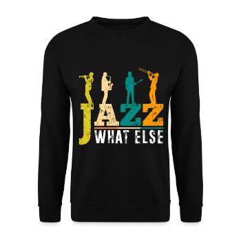 Saxophone Jazz Music Blues Guitar - Unisex Sweatshirt - black - Front - Alina (178cm) & Michal (187cm)