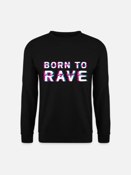 Electro Techno Musik Raver Festival Shirt - Unisex Pullover - Schwarz