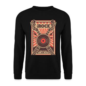 Let´s Rock | Rock n Roll T-Shirt - Unisex Pullover - Schwarz - Vorne - Alina (178cm) & Michal (187cm)
