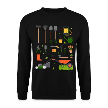 Outils de jardinage pour jardiniers - Sweat-shirt Unisexe - noir - Devant - Alina (178cm) & Michal (187cm)