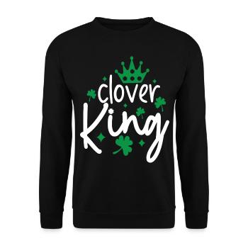 St. Patrick`s Day - clover king - clover king - Unisex Sweatshirt - black - Front - Alina (178cm) & Michal (187cm)