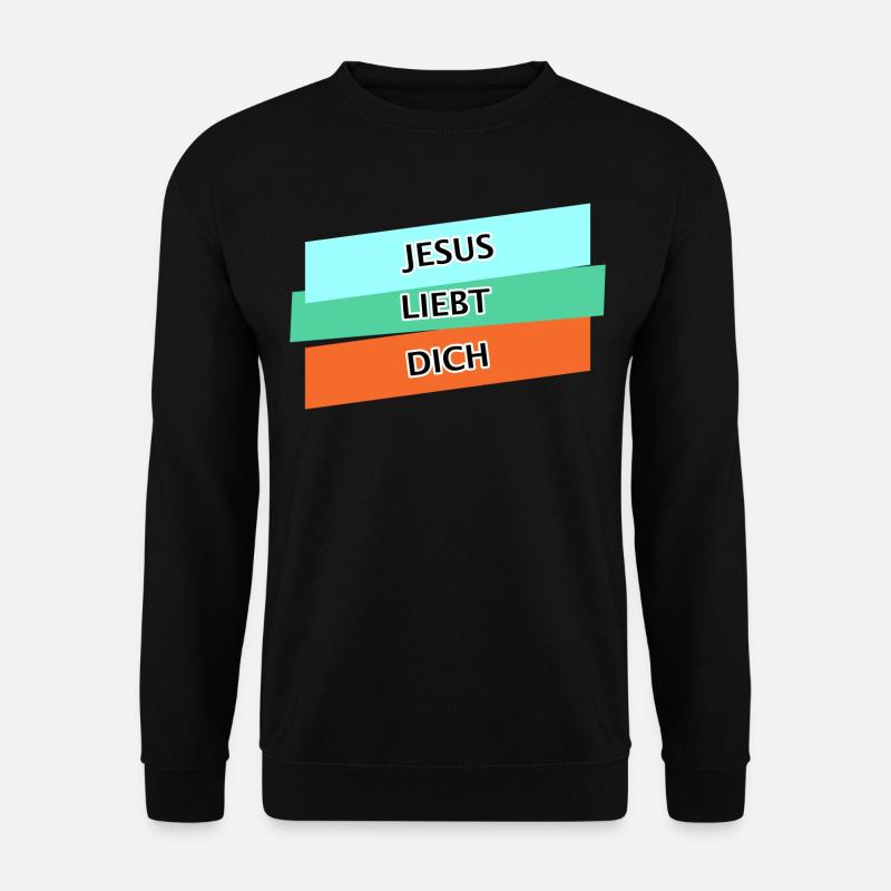 Jesus Christus von Nazareth Glaube Bibel Jesus - Unisex Pullover - Schwarz