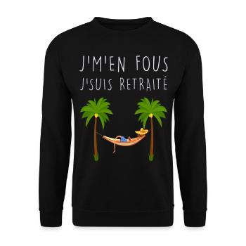 Je suis retraité Cadeau Homme Retraite Cool - Sweat-shirt Unisexe - noir - Devant - Alina (178cm) & Michal (187cm)