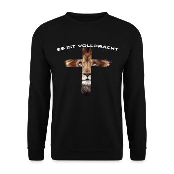 Der Sieg ist errungen - Es ist vollbracht! - Unisex Pullover - Schwarz - Vorne - Alina (178cm) & Michal (187cm)