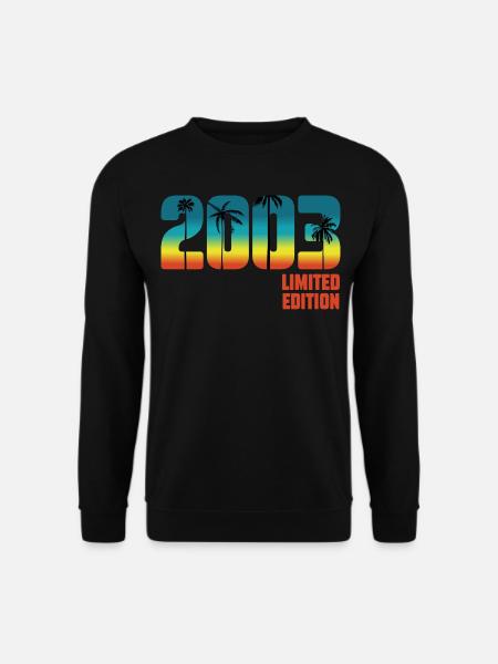 Vintage 2003 Limited Edition 20th Birthday - Unisex Sweatshirt - black