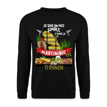 Martinique Ti Punch Apéro Colibri - Unisex Pullover - Schwarz - Vorne - Alina (178cm) & Michal (187cm)