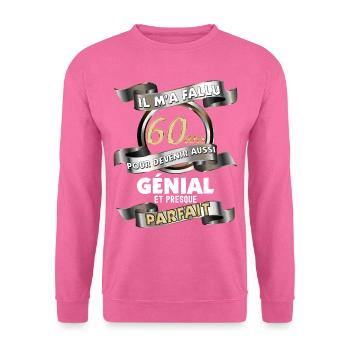 Geburtstag 60 Jahre Mann Perfekter Vater - Unisex Pullover - Pink - Vorne